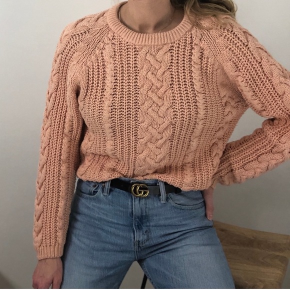 Vintage Sweaters - VTG ✰ cotton ramie chunky knit fishermen sweater